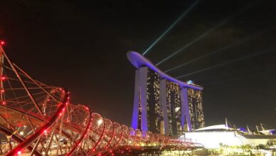 Iconic Marina Bay Sands building in Singapore