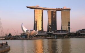 Marina Bay Sands skyscraper in Singapore